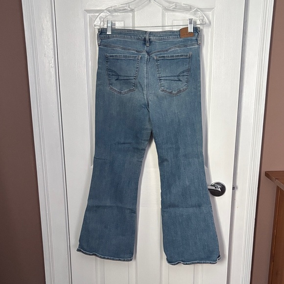 American Eagle Outfitters Women's Light Blue Flare Jeans - Picture 4 of 5
